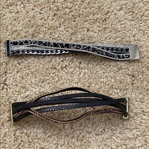 Express magnet close bracelets blk/gld blk/silver